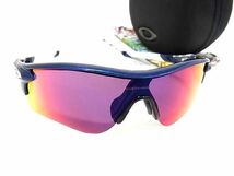 1円 ■美品■ OAKLEY オークリー RADARLOCK ミラーレンズ サングラス メガネ 眼鏡 レディース メンズ ブルー系×ホワイト系 AU7207_画像1