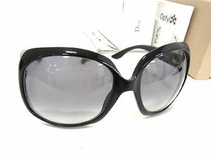 1円 ■美品■ ChristianDior クリスチャンディオール 584LF サングラス メガネ 眼鏡 レディース メンズ ブラック系 AU8126