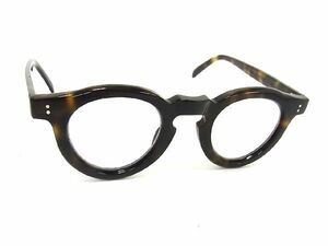 1円 ■美品■ guepard ギュパール べっ甲調 メガネ 眼鏡 レディース メンズ ブラウン系 AU8198