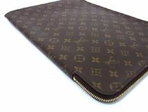 1円 ■極美品■ LOUIS VUITTON ルイヴィトン M53456 モノグラム ポッシュドキュマン クラッチバッグ ブリーフケース ブラウン系 AT7412_画像3