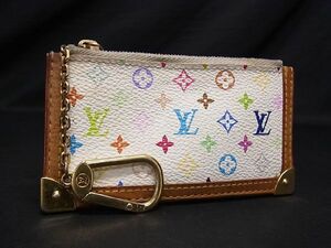 1円 LOUIS VUITTON ルイヴィトン M92655 モノグラムマルチカラー ポシェットクレ コインケース 小銭入れ レディース アイボリー系 AU8171