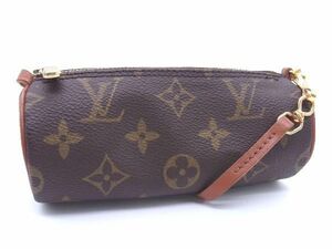 1円 ■極美品■ LOUIS VUITTON ルイヴィトン モノグラム パピヨン用ポーチ マルチケース 小物入れ レディース メンズ ブラウン系 AT9205