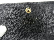 1円 Salvatore Ferragamo フェラガモ IR-22C870 ヴァラリボン レザー 二つ折り 長財布 ウォレット 小銭入れ レディース ブラック系 BF5051_画像6