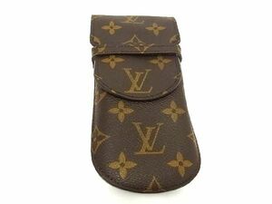 1円 ■美品■ LOUIS VUITTON ルイヴィトン M62970 モノグラム エテュイ リュネット ラバ メガネケース 眼鏡ケース ブラウン系 BI0722