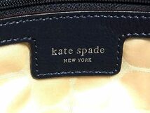 1円 ■美品■ kate spade ケイトスペード PXRU1272 Q064 レザー チェーン トートバッグ ショルダーバッグ 肩掛け ネイビー系 AU6104_画像6