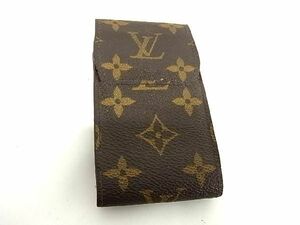 1円 ■美品■ LOUIS VUITTON ルイヴィトン M63024 モノグラム エテュイ シガレットケース 煙草ケース ブラウン系 AU8169