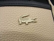 1円 ■美品■ LACOSTE ラコステ レザー×PVC リバーシブル 2WAY ハンドバッグ ショルダーバッグ ベージュ系×ブラック系 AU6283_画像6