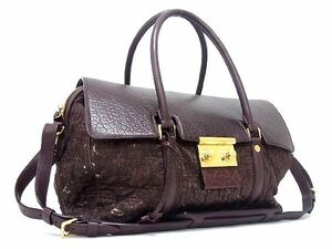 1円 LOUIS VUITTON ルイヴィトン M93474 モノグラム ヴォリュプテボテ 2WAY ハンドバッグ トート ショルダー 肩掛け ボルドー系 BH1129