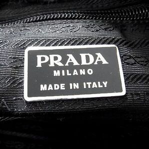 ■新品同様■ PRADA プラダ B7370 テスートナイロン クロスボディ ショルダーバッグ メンズ レディース ブラック系 AT7413の画像9