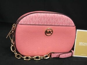 ■新品■未使用■ MICHAEL KORS マイケルコース MK柄 レザー クロスボディ ショルダーバッグ レディース ピンク系 BG6626