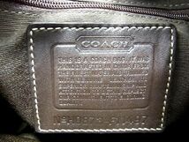 1円 ■極美品■ COACH コーチ F11497 シグネチャー キャンバス×レザー パッチワーク ショルダーバッグ 斜め掛け ブラウン系 BE8194_画像6