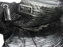 1円 ■美品■ PRADA プラダ B6677 テスートナイロン 巾着型 リュックサック デイパック バックパック レディース ブラック系 BH1093_画像5