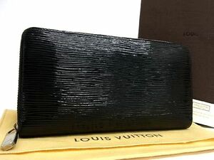 1円 ■美品■ LOUIS VUITTON ルイヴィトン M6007N エピ ジッピーウォレット ラウンドファスナー 長財布 ウォレット ブラック系 AT7632