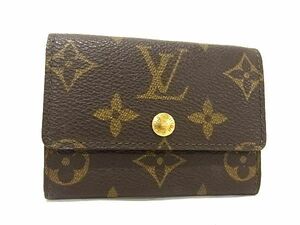 1円 ■美品■ LOUIS VUITTON ルイヴィトン M61930 モノグラム ポルトモネ プラ コインケース コインパース 小銭入れ ブラウン系 AX0513