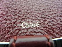 1円 ■美品■ Chloe クロエ リリィ レザー リボン クロスボディ 2WAY ハンドバッグ ショルダー ポシェット 斜め掛け ボルドー系 BH1149_画像6