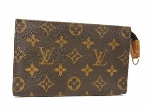 1円 ■美品■ LOUIS VUITTON ルイヴィトン モノグラム バケット用ポーチ マルチケース 小物入れ レディース メンズ ブラウン系 AU7566