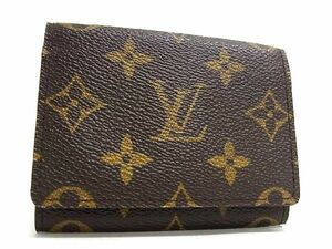 1円 ■極美品■ LOUIS VUITTON ルイヴィトン M62920 モノグラム アンヴェロップ カルト ドゥ ヴィジット カードケース ブラウン系 AX0012