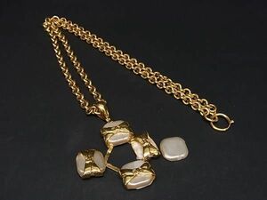 1円 CHANEL シャネル ココマーク 94P ヴィンテージ パール ネックレス ペンダント アクセサリー レディース メンズ ゴールド系 AW1373