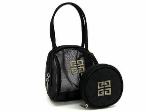 1円 ■極美品■ GIVENCHY ジバンシィ メッシュ トート ハンドバッグ マルチケース ポーチ 小物入れ メンズ レディース ブラック系 AV4460