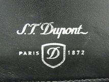 1円 ■美品■ S.T.Dupont エス・テー・デュポン レザー ラウンドファスナー 長財布 ウォレット メンズ レディース ブラック系 AX0436_画像5