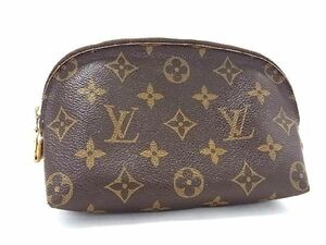 1円 ■美品■LOUIS VUITTON ルイヴィトン M47515 モノグラム ポシェット コスメティック マルチケース ブラウン系 AT9524