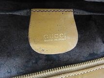 1円 GUCCI グッチ 014 1311 3647 オールドグッチ ヴィンテージ GGキャンバス×レザー クラッチバッグ セカンドバッグ ベージュ系 AV4606_画像5