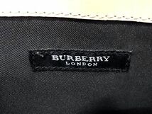 1円 BURBERRY バーバリー ノバチェック ナイロンキャンバス×レザー ハンドバッグ トートバッグ レディース レッド系×ベージュ系 AV4567_画像6