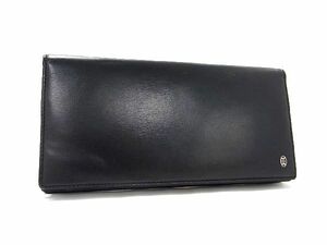 1円 ■美品■ Cartier カルティエ パシャ レザー 二つ折り 長財布 ウォレット 札入れ 小銭入れ カード入れ メンズ ブラック系 AT8550