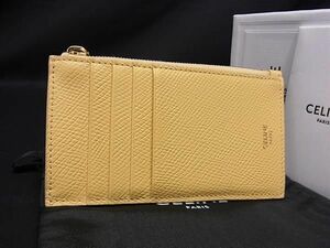 1円 ■美品■ CELINE セリーヌ レザー カードケース コインケース カード入れ 小銭入れ レディース イエロー系 AW1261