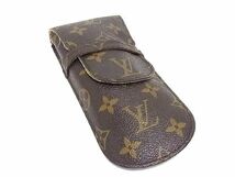 1円 LOUIS VUITTON ルイヴィトン M62970 モノグラム エテュイ リュネット ラバ メガネケース 眼鏡ケース レディース ブラウン系 AU7078_画像1