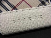 1円 ■極美品■ BURBERRY バーバリー ノバチェック キャンバス がま口 コインケース コインパース 小銭入れ レディース ホワイト系 AT9257_画像4