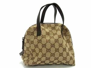 1円 ■美品■ GUCCI グッチ 124542 2888 GG柄 GGキャンバス トート ハンドバッグ ミニバッグ レディース ブラウン系 AU6126