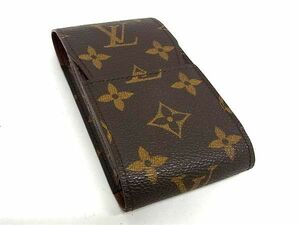 1円 ■美品■ LOUIS VUITTON ルイヴィトン M63024 モノグラム エテュイ シガレットケース 煙草ケース メンズ ブラウン系 AT9590