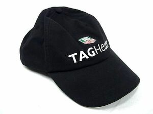■極美品■ TAG HEUER タグホイヤー コットン100％ ベースボールキャップ 帽子 メンズ ブラック系 BF5001