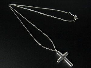 ■美品■ TIFFANY＆Co ティファニー SV925 クロス 十字架 ネックレス アクセサリー レディース シルバー系 AT7006