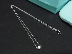 ■極美品■ TIFFANY＆Co. ティファニー エルサペレッティ バイザヤード プラチナ PT950 ダイヤ 総重量 約2.32g ネックレス AP3862