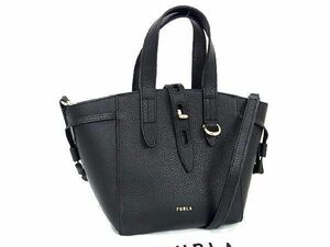 # new goods # unused # FURLA Furla leather 2WAY Cross body shoulder bag handbag diagonal .. bag lady's black group AT4702