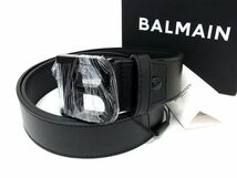 ■新品■未使用■ BALMAIN バルマン レザー ベルト メンズ ブラック系 BG5049_画像1