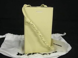 ■新品■未使用■ JIL SANDER ジルサンダー タングル レザー クロスボディ フォンケース ショルダーバッグ ミニバッグ イエロー系 AV4970