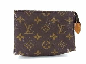 1円 LOUIS VUITTON ルイヴィトン M47546 モノグラム ポッシュ トワレット15 マルチケース ポーチ 小物入れ ブラウン系 AS6669