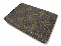 1円 LOUIS VUITTON ルイヴィトン M60533 モノグラム ポルト2 カルト ヴェルティカル カードケース パスケース ブラウン系 AS6516_画像2