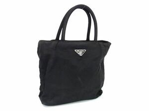 1円 PRADA プラダ テスートナイロン ハンドバッグ トートバッグ レディース メンズ ブラック系 BG6710