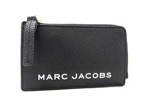 1円 ■極美品■ MARC JACOBS マークジェイコブス ザ ボールド レザー コインケース コインパース カードケース ブラック系 BH1584