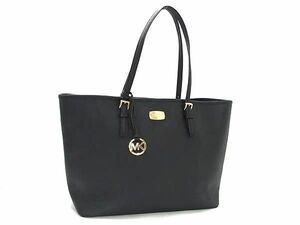 1円 ■極美品■ MICHAEL KORS マイケルコース PVC×レザー トートバッグ ハンドバッグ レディース ブラック系 AS6305