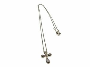 1円 TIFFANY＆Co ティファニー エルサペレッティ スモールクロス SV925 ネックレス ペンダント アクセサリー シルバー系 AP6795