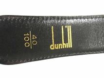 1円 ■極美品■ dunhill ダンヒル レザー リバーシブル ベルト 表記サイズ 40/100 ビジネス 紳士 メンズ ブラック系×ブラウン系 AS6749_画像4