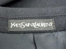 1円 ■極美品■ YVESSAINTLAURENT イヴサンローラン ウール セットアップ スーツ ジャケット パンツ ボトムス ブラック系 BE9120_画像6