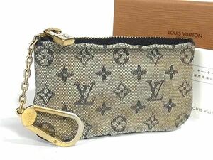 1円 LOUIS VUITTON ルイヴィトン M92236 モノグラムミニ ポシェット クレ コインケース コインパース 小銭入れ ネイビー系 AW1224