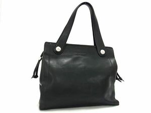 1円 LONGCHAMP ロンシャン レザー トートバッグ ハンドバッグ レディース ブラック系 AS6323