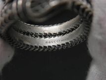 1円 GUCCI グッチ SV925 スネーク 蛇 リング 指輪 アクセサリー 表記サイズ 18 (約17号) シルバー系 AY0196_画像4